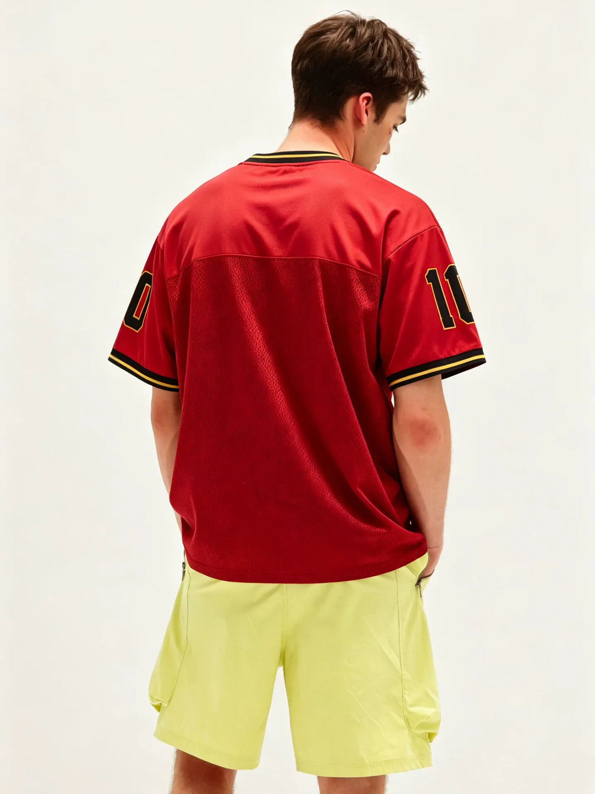 Red #10 Football Jersey Shirt – Retro Sportswear Style