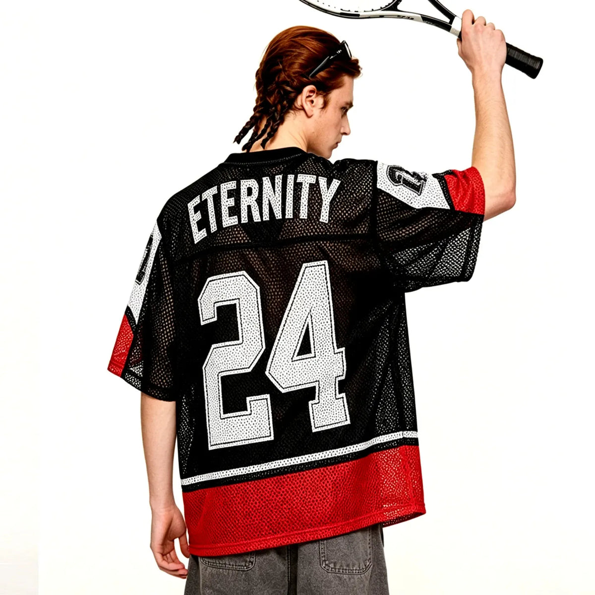 Black  #24 Football Jersey Shirt – Retro Sportswear Style