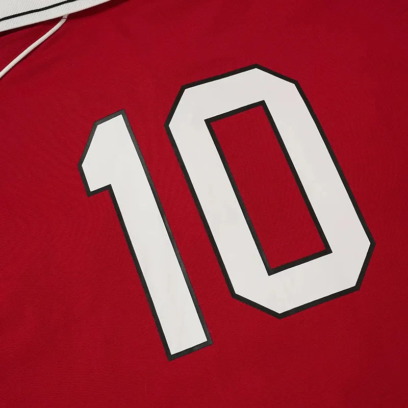 Red #10 Football Jersey Shirt – Retro Sportswear Style