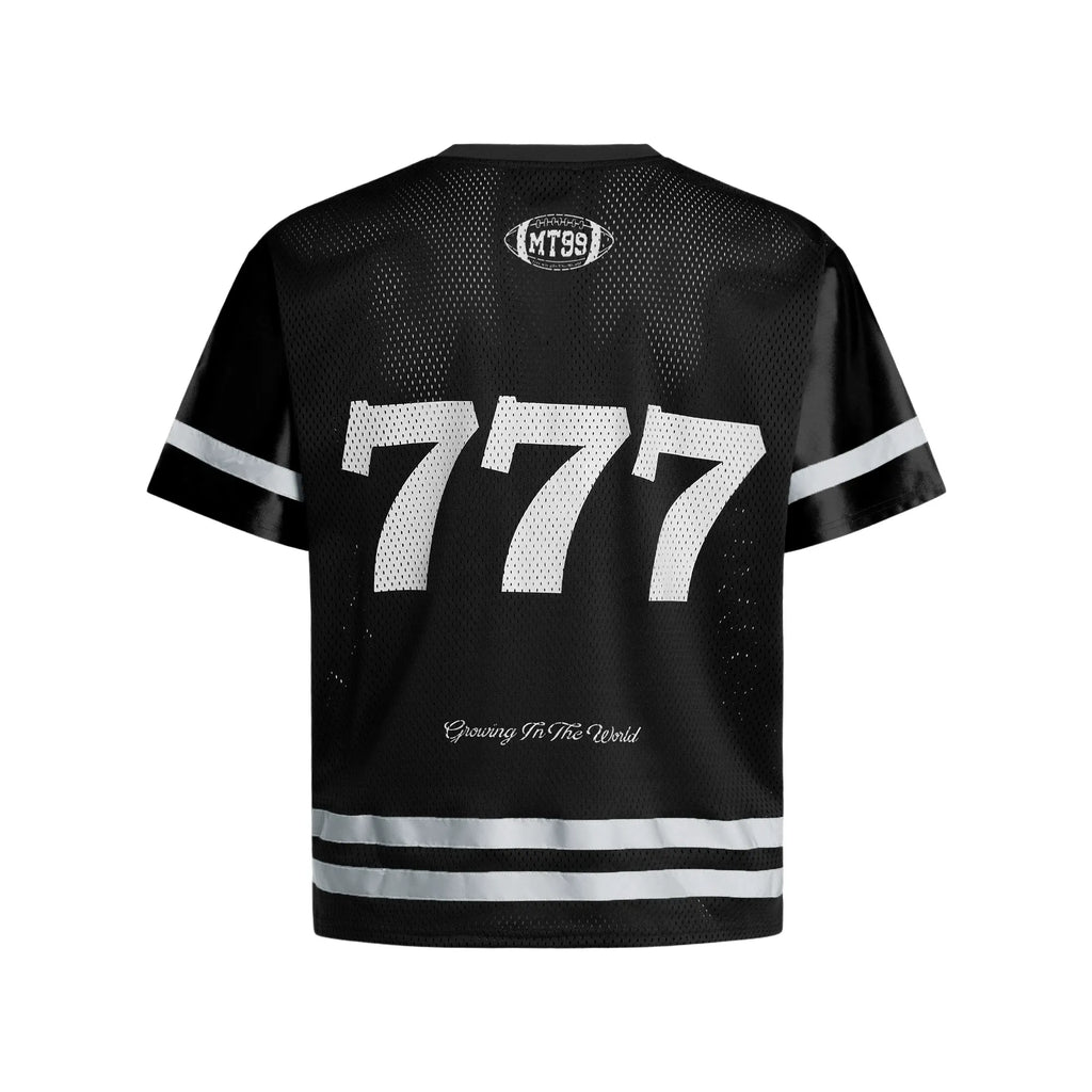 Black #777 Football Jersey Shirt – Retro Sportswear Style