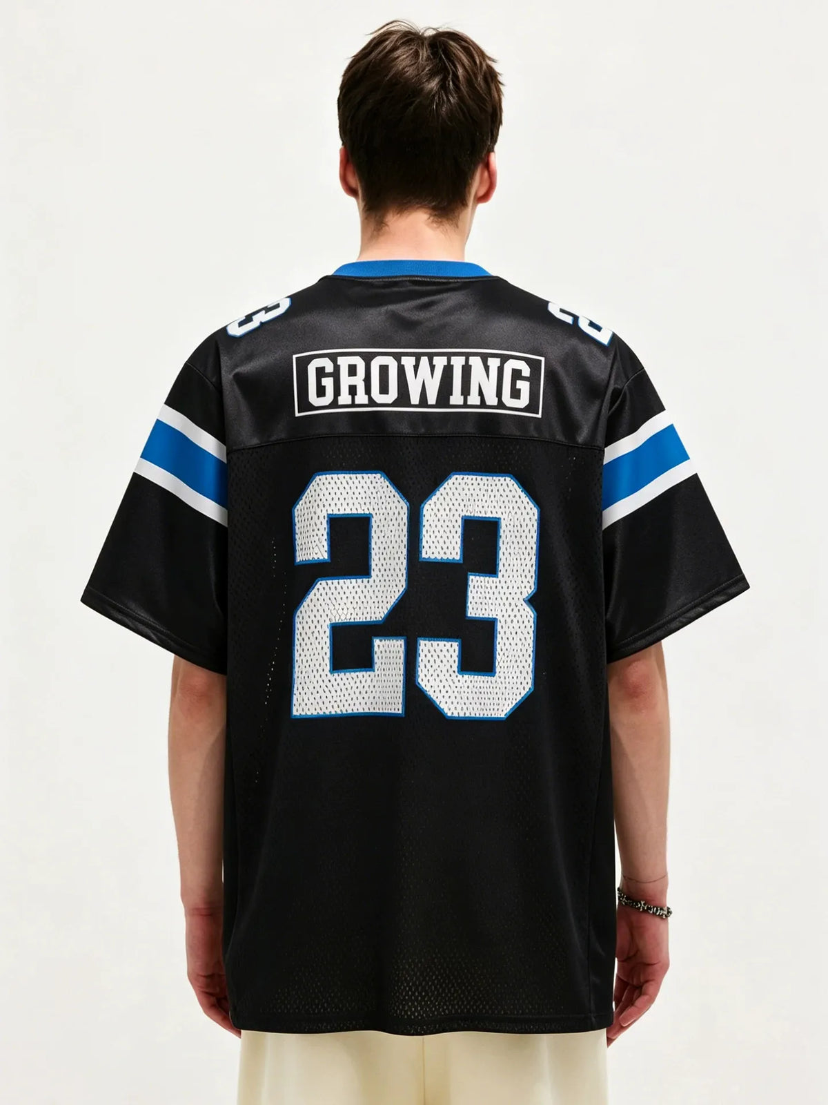 Black  #23 Football Jersey Shirt – Retro Sportswear Style