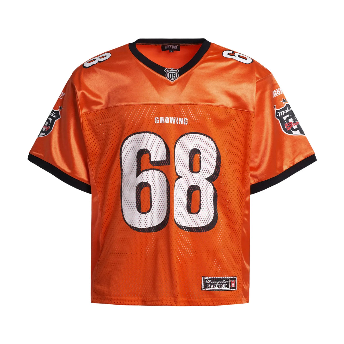 Orange #68 Football Jersey Shirt – Retro Sportswear Style