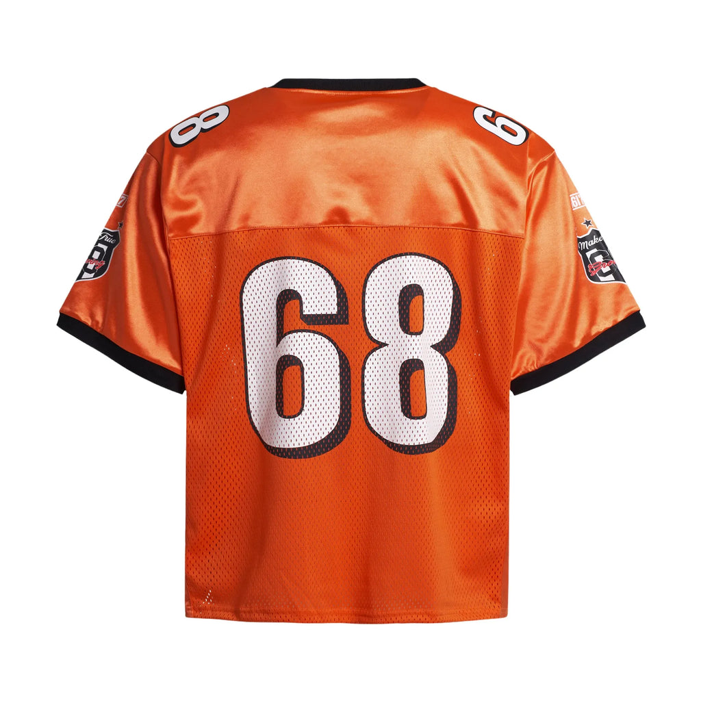 Orange #68 Football Jersey Shirt – Retro Sportswear Style