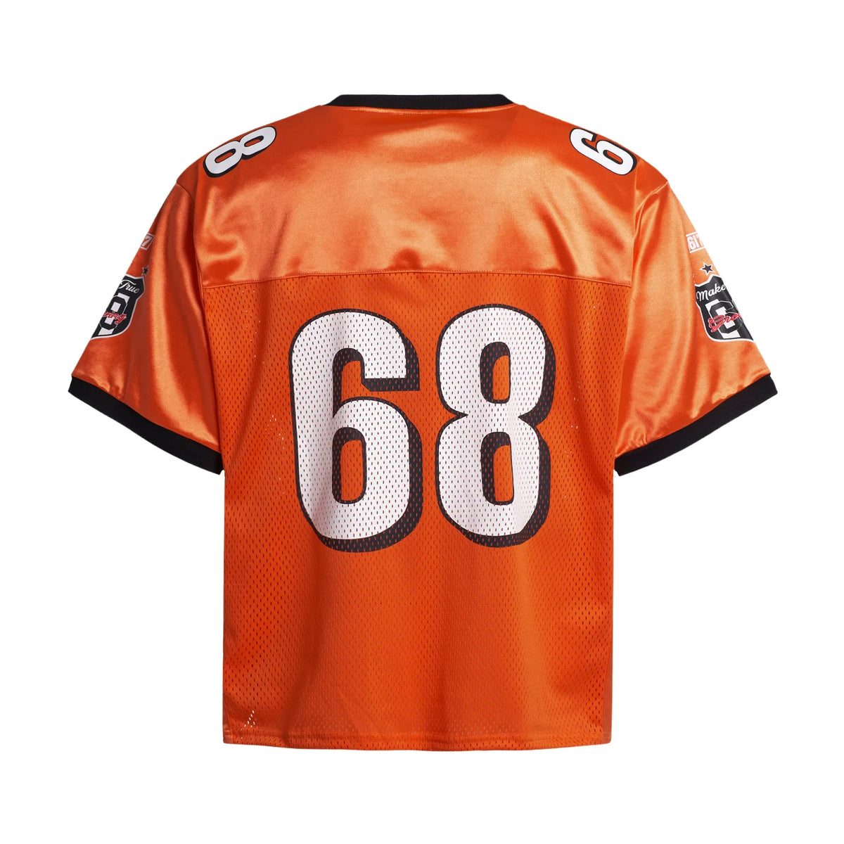Orange #68 Football Jersey Shirt – Retro Sportswear Style