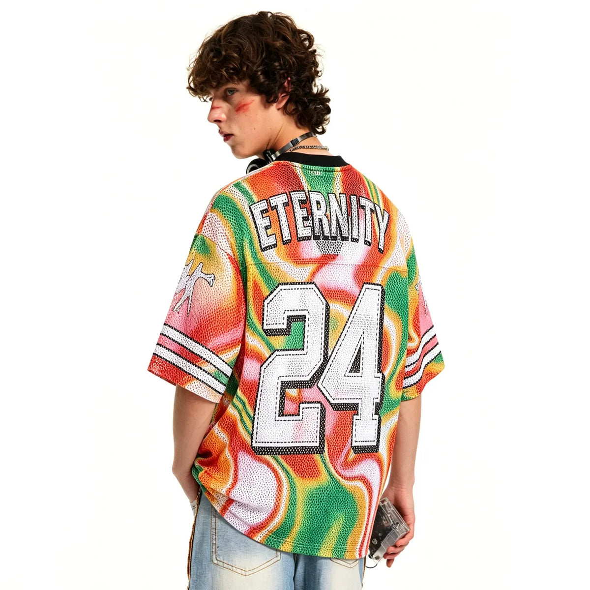 Dazzling colors #24 Football Jersey Shirt – Retro Sportswear Style