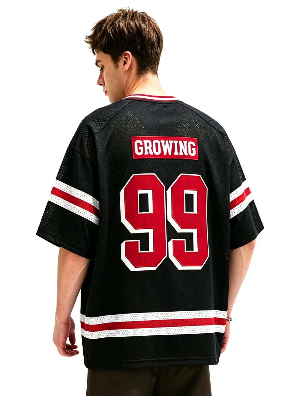 Black  #99 Football Jersey Shirt – Retro Sportswear Style