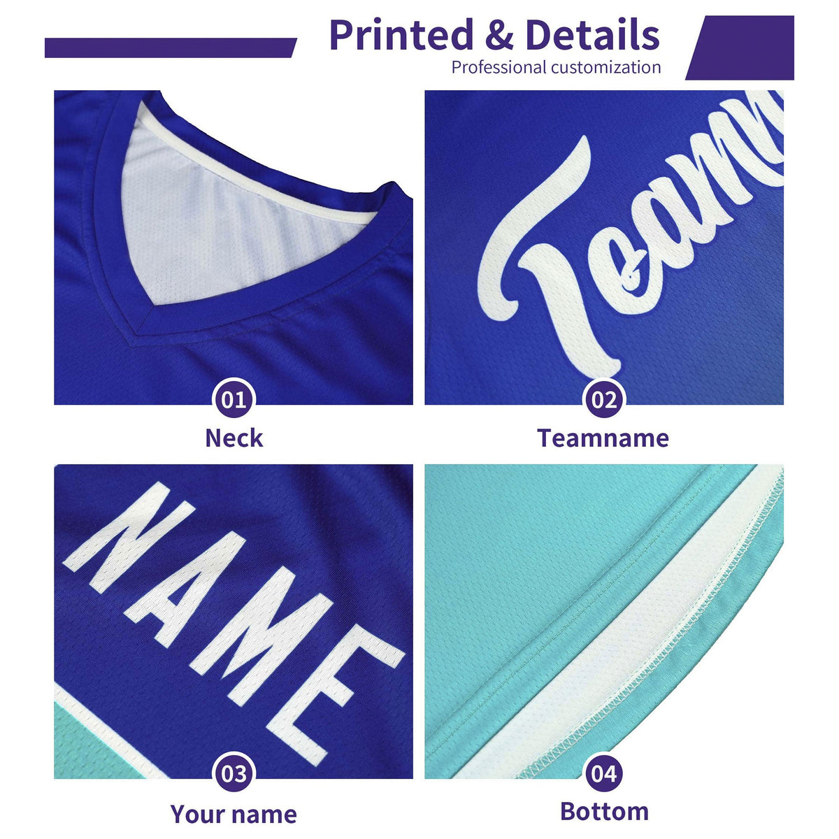 Custom Royal White Classic Tops Fashion Sportwear Basketball Jersey