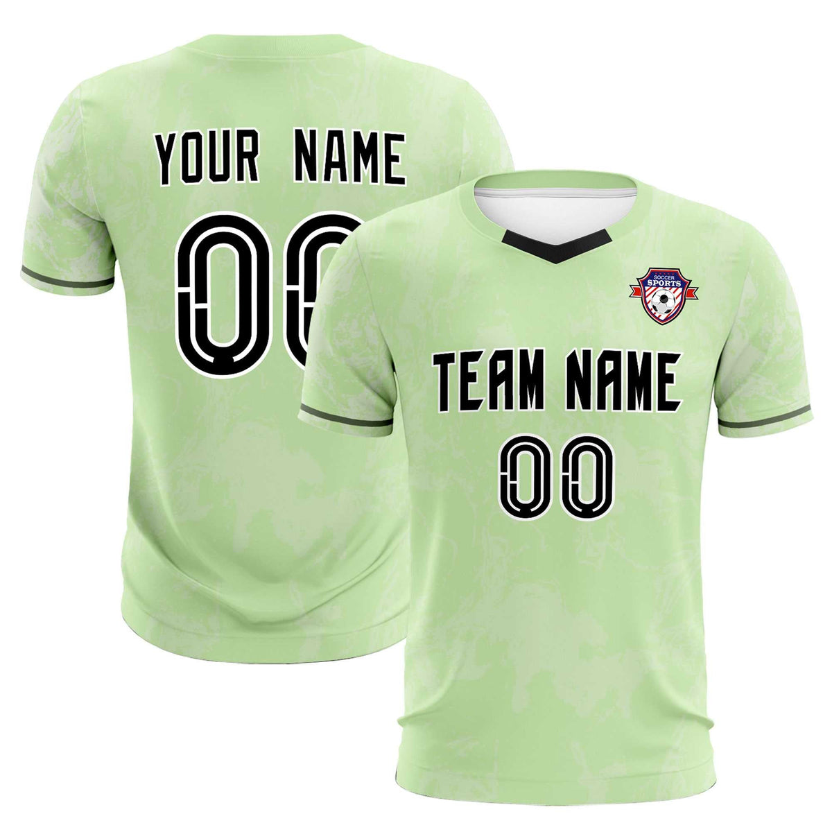 Custom Green Classic Graffiti Pattern Sportswear Soccer Tops/Sets Jersey