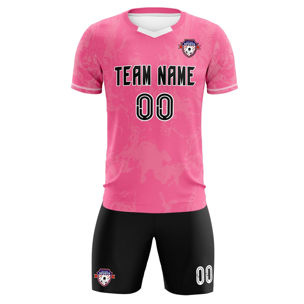 Custom Pink Classic Graffiti Pattern Sportswear Soccer Tops/Sets Jersey