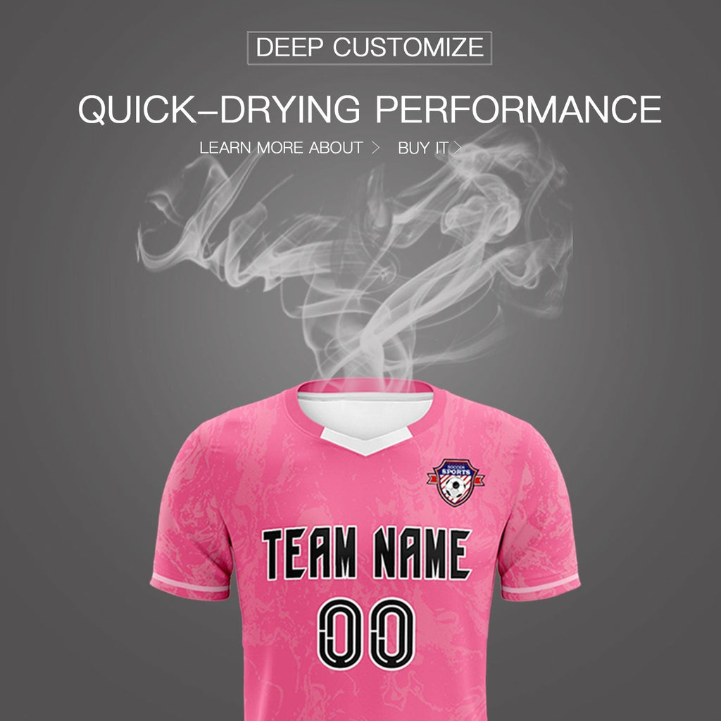 Custom Pink Classic Graffiti Pattern Sportswear Soccer Tops/Sets Jersey