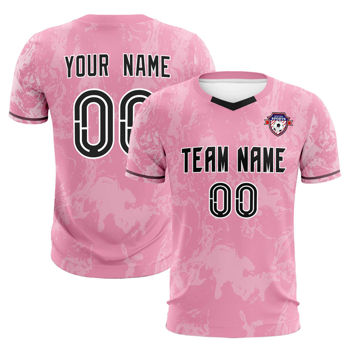Custom Light Pink Classic Graffiti Pattern Sportswear Soccer Tops/Sets Jersey