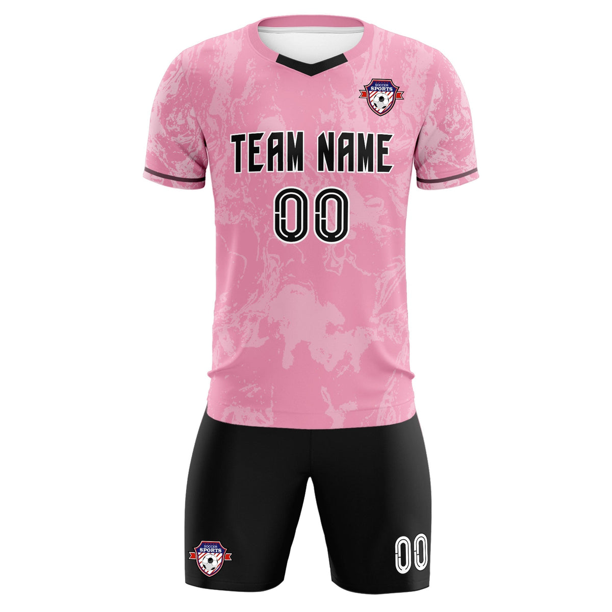 Custom Light Pink Classic Graffiti Pattern Sportswear Soccer Tops/Sets Jersey