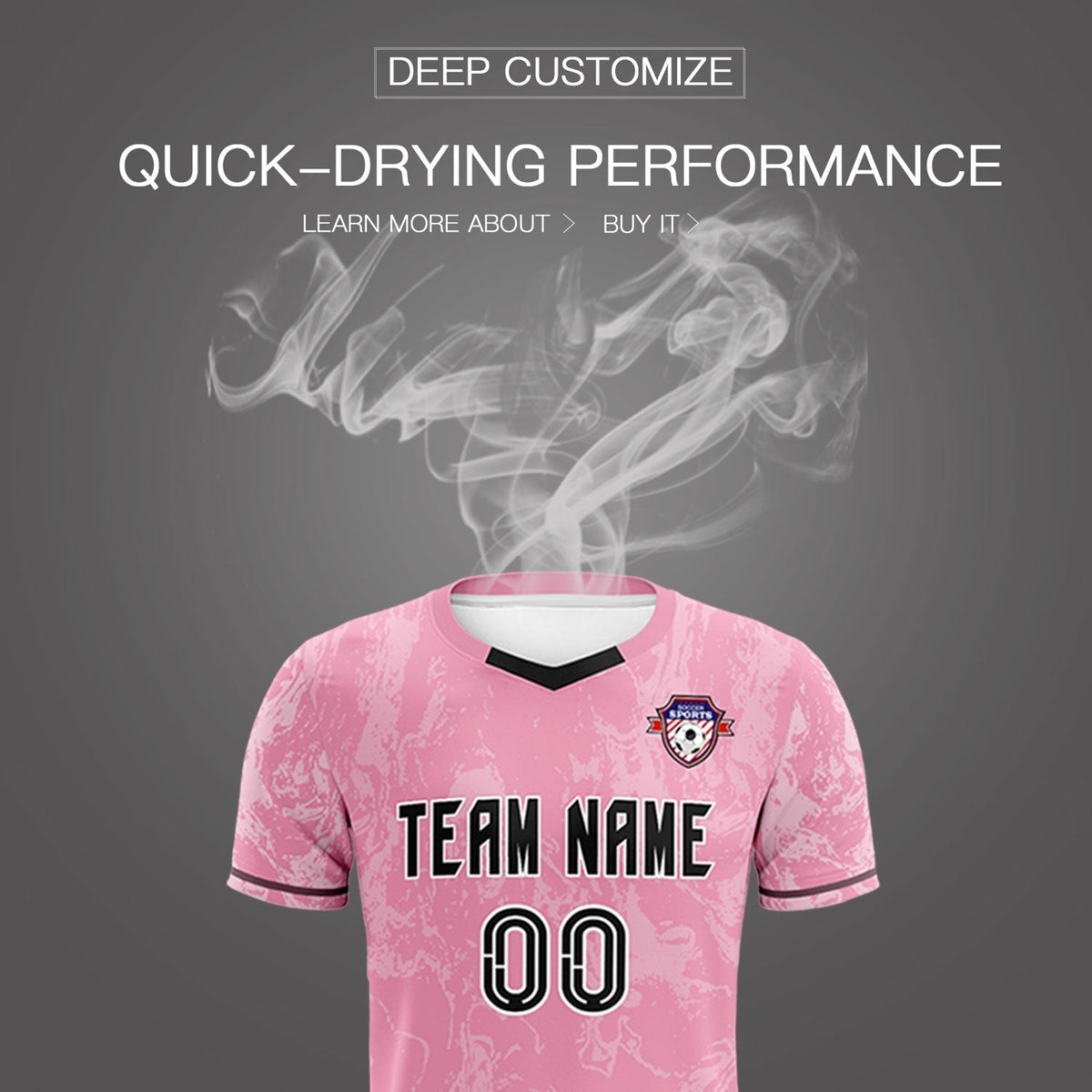 Custom Light Pink Classic Graffiti Pattern Sportswear Soccer Tops/Sets Jersey