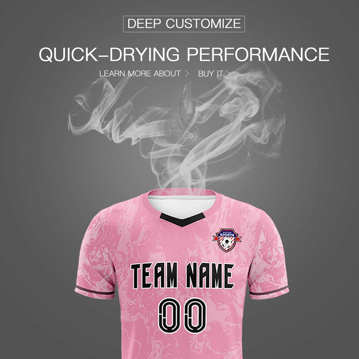 Custom Light Pink Classic Graffiti Pattern Sportswear Soccer Tops/Sets Jersey