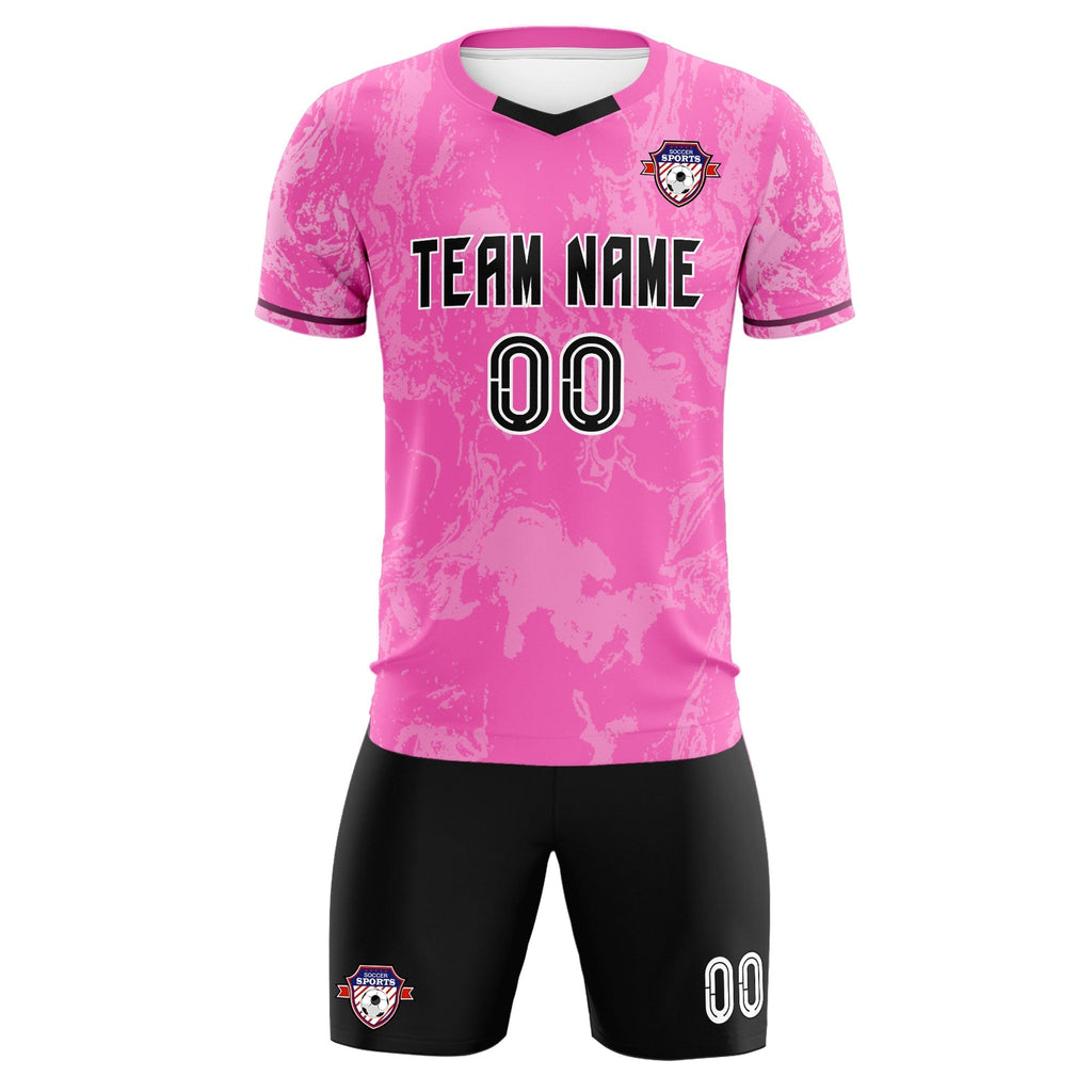 Custom Pink Classic Graffiti Pattern Sportswear Soccer Tops/Sets Jersey