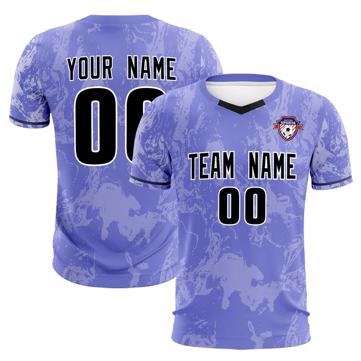 Custom Purple Classic Graffiti Pattern Sportswear Soccer Tops/Sets Jersey
