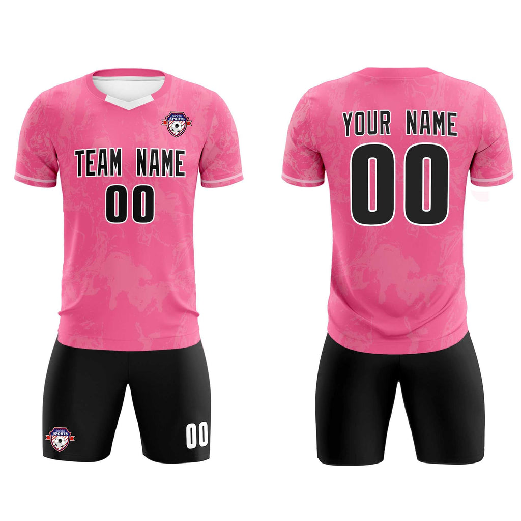 Custom Pink Classic Graffiti Pattern Sportswear Soccer Tops/Sets Jersey