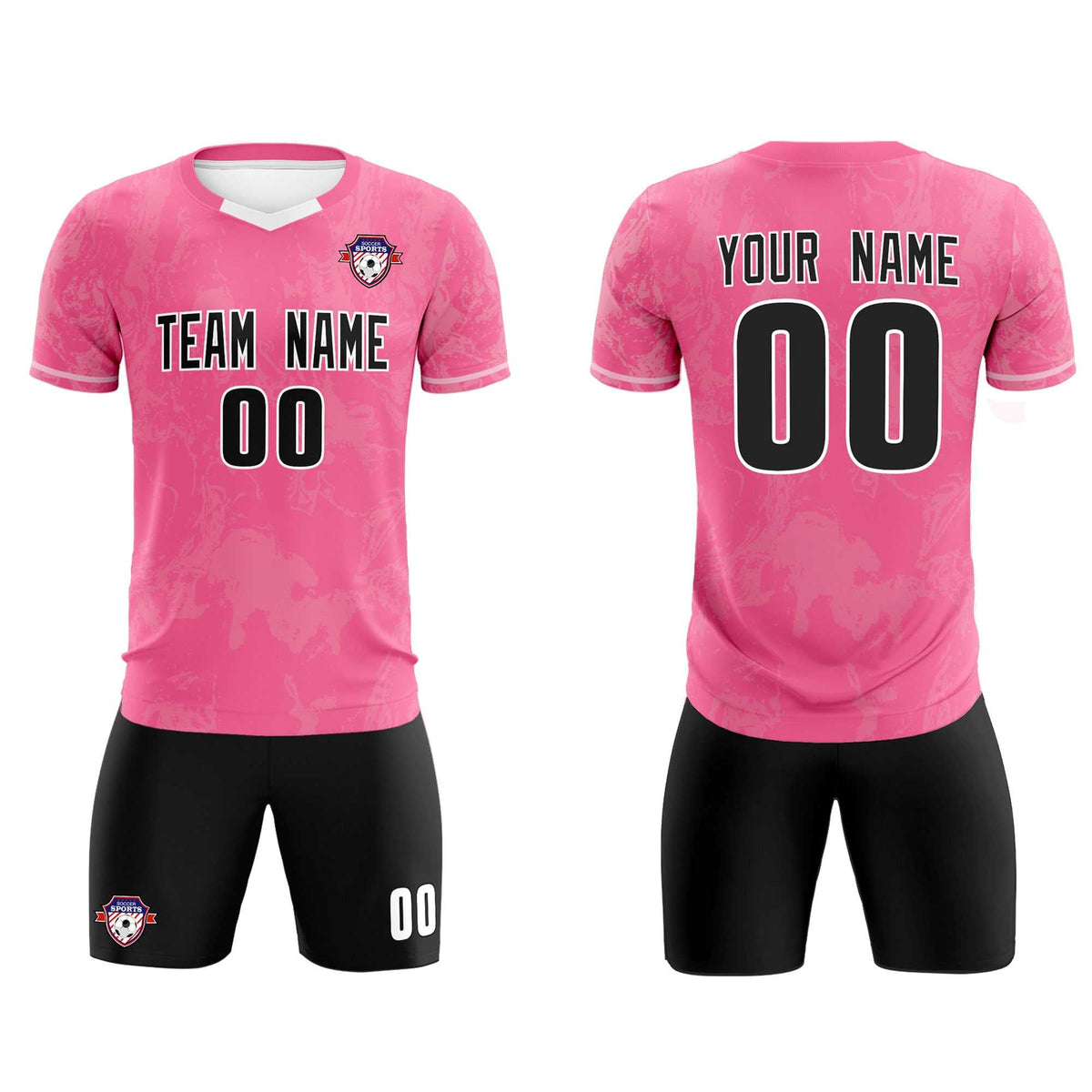 Custom Pink Classic Graffiti Pattern Sportswear Soccer Tops/Sets Jersey