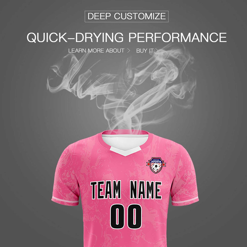 Custom Pink Classic Graffiti Pattern Sportswear Soccer Tops/Sets Jersey