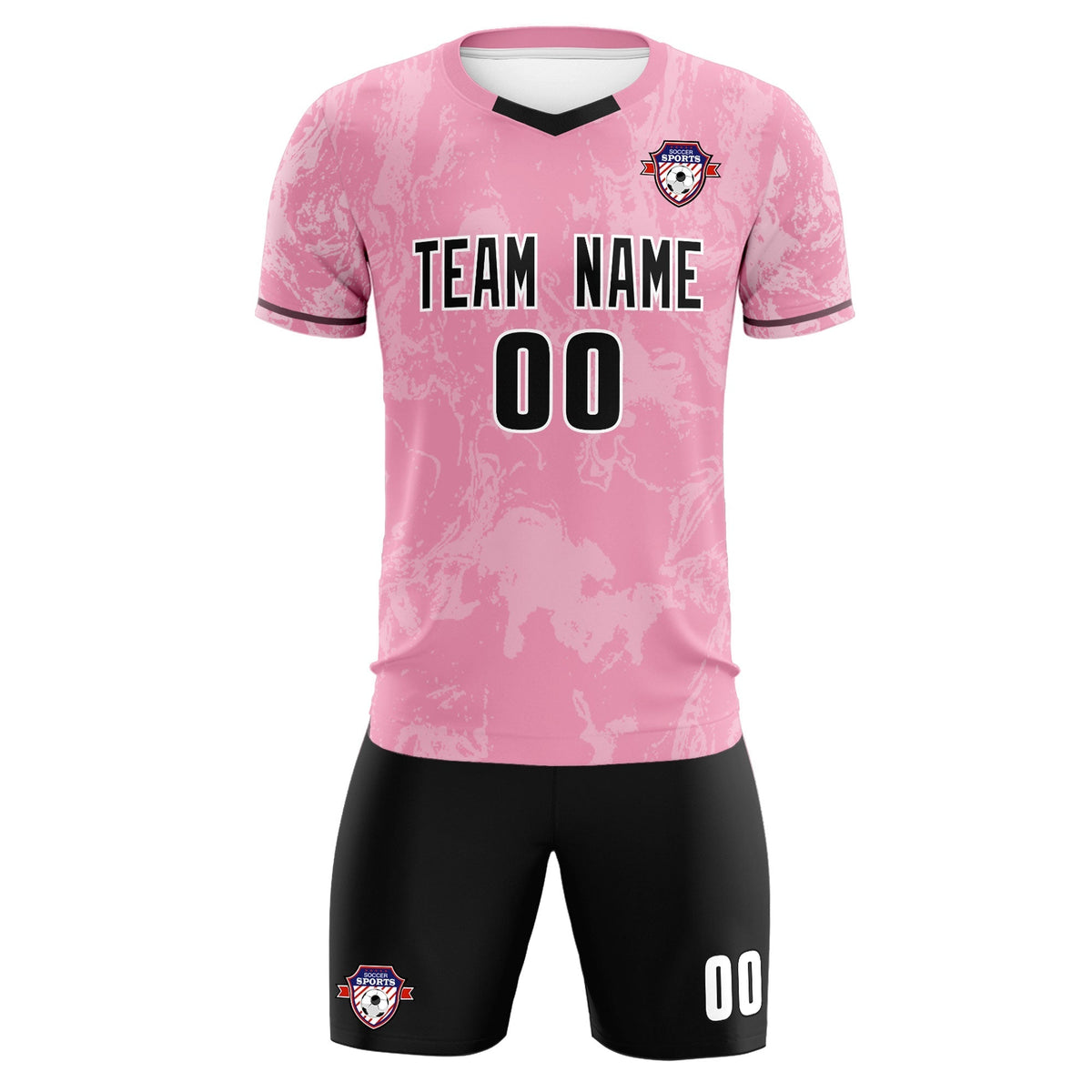 Custom Light Pink Classic Graffiti Pattern Sportswear Soccer Tops/Sets Jersey