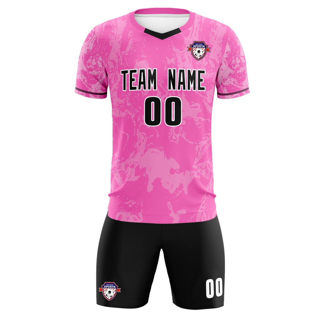 Custom Pink Classic Graffiti Pattern Sportswear Soccer Tops/Sets Jersey