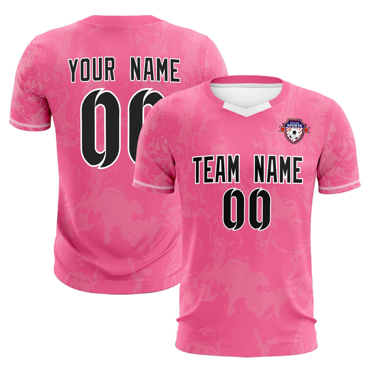 Custom Pink Classic Graffiti Pattern Sportswear Soccer Tops/Sets Jersey