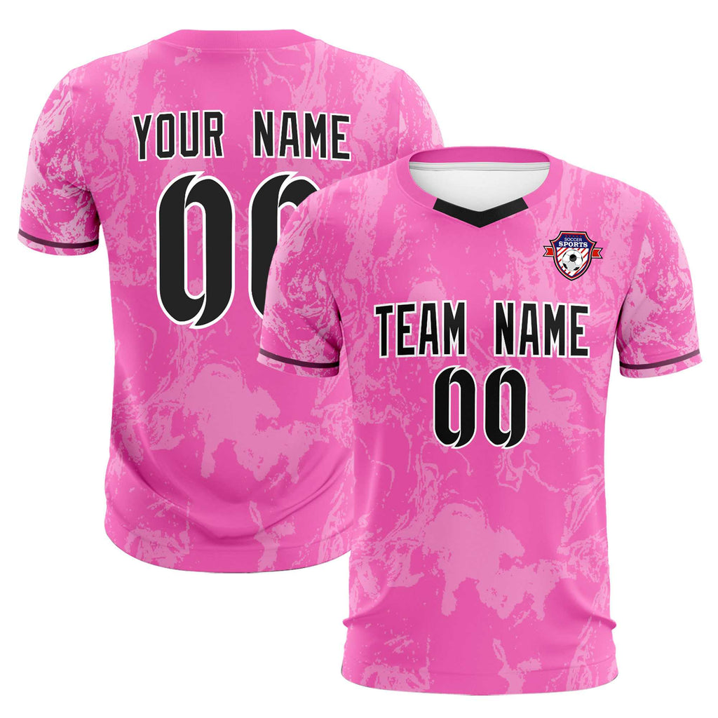 Custom Pink Classic Graffiti Pattern Sportswear Soccer Tops/Sets Jersey