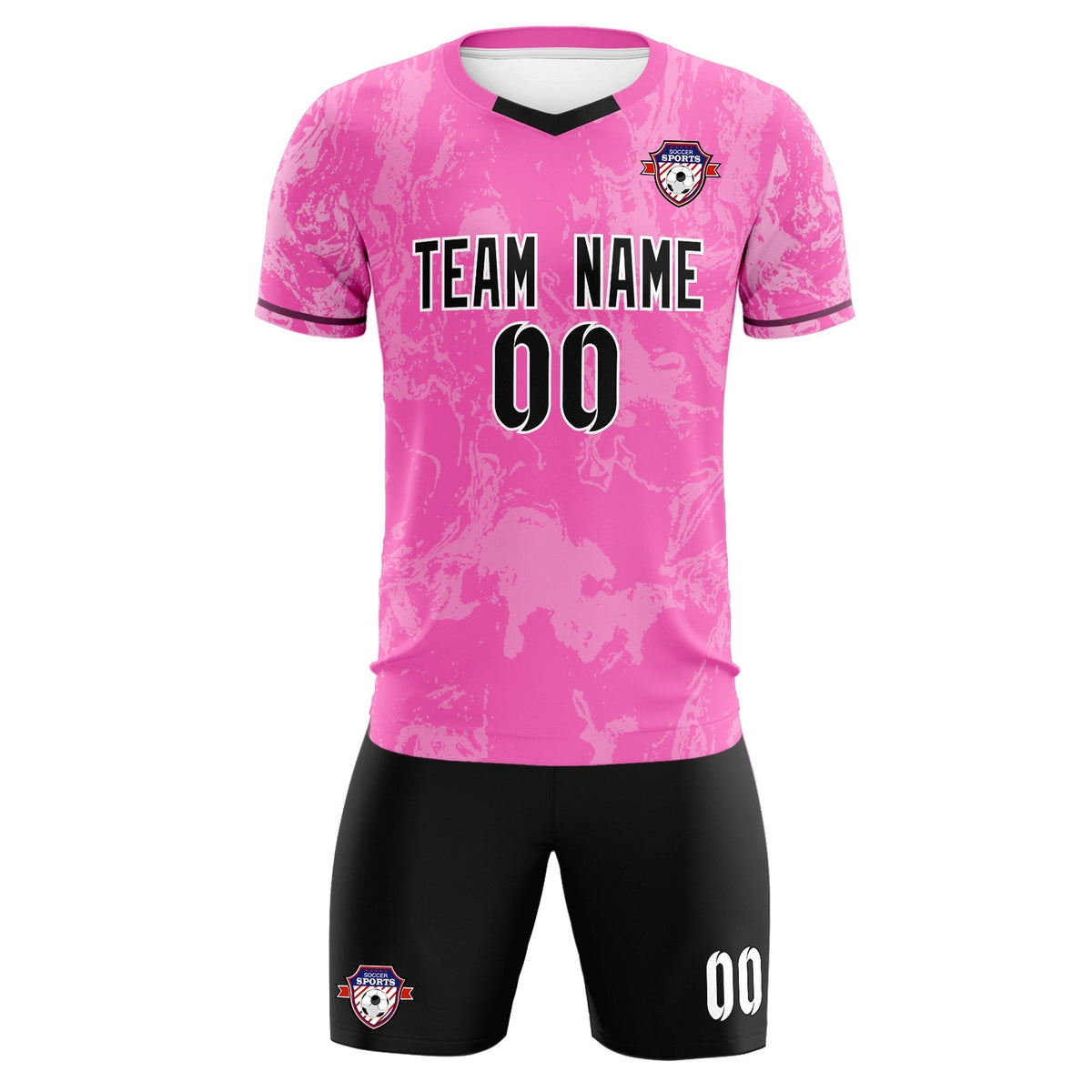 Custom Pink Classic Graffiti Pattern Sportswear Soccer Tops/Sets Jersey