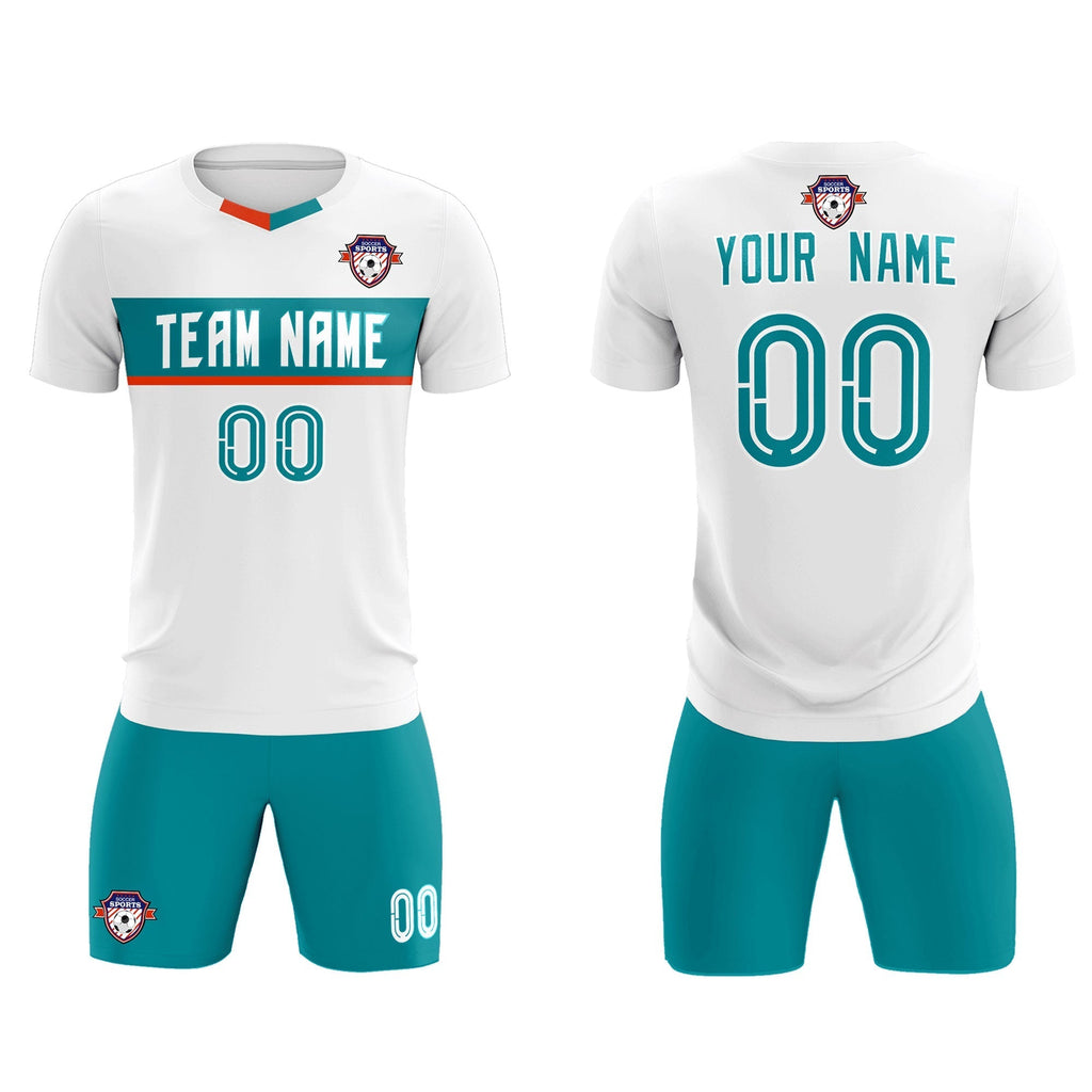 Custom White Classic Sports Sets Soccer Shirt Jersey
