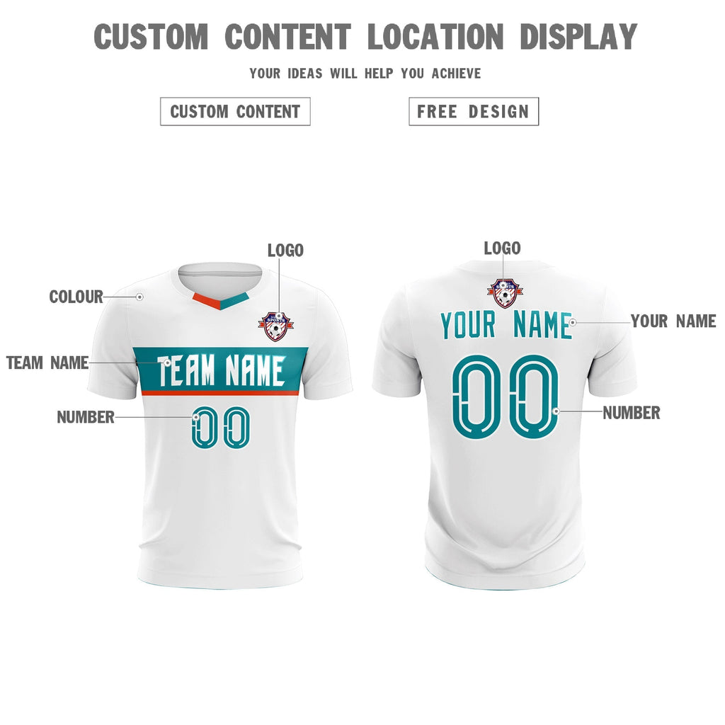 Custom White Classic Sports Sets Soccer Shirt Jersey