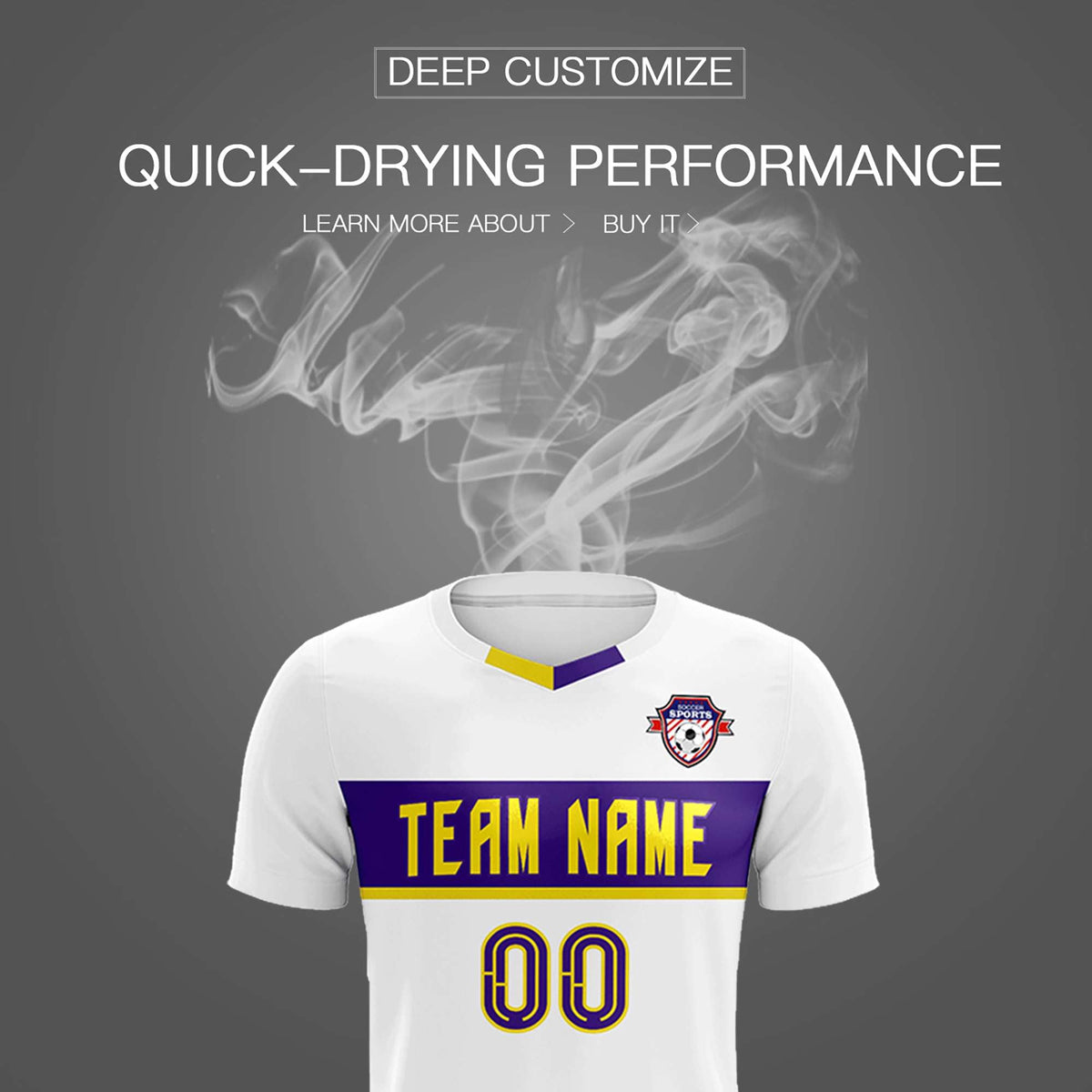 Custom White Classic Sports Sets Soccer Shirt Jersey