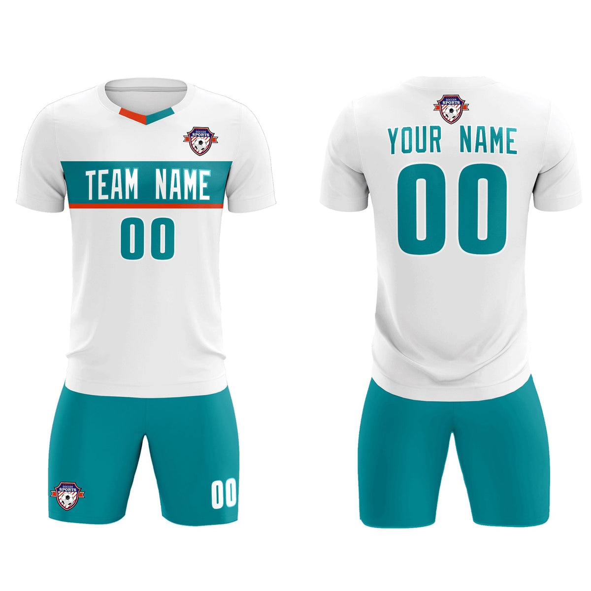 Custom White Classic Sports Sets Soccer Shirt Jersey