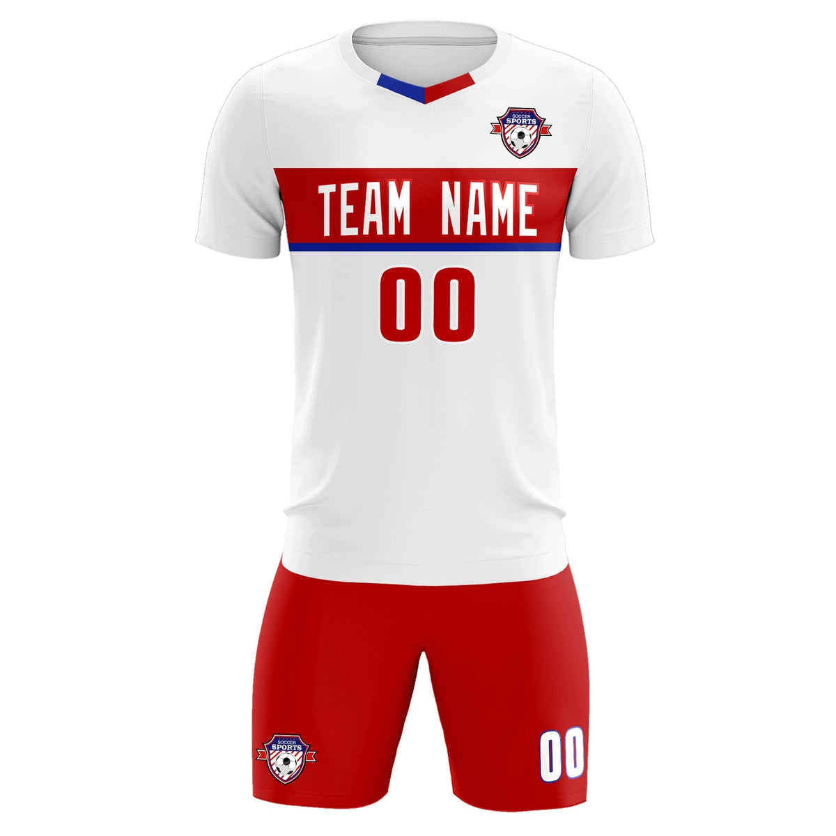 Custom White Classic Sports Sets Soccer Shirt Jersey