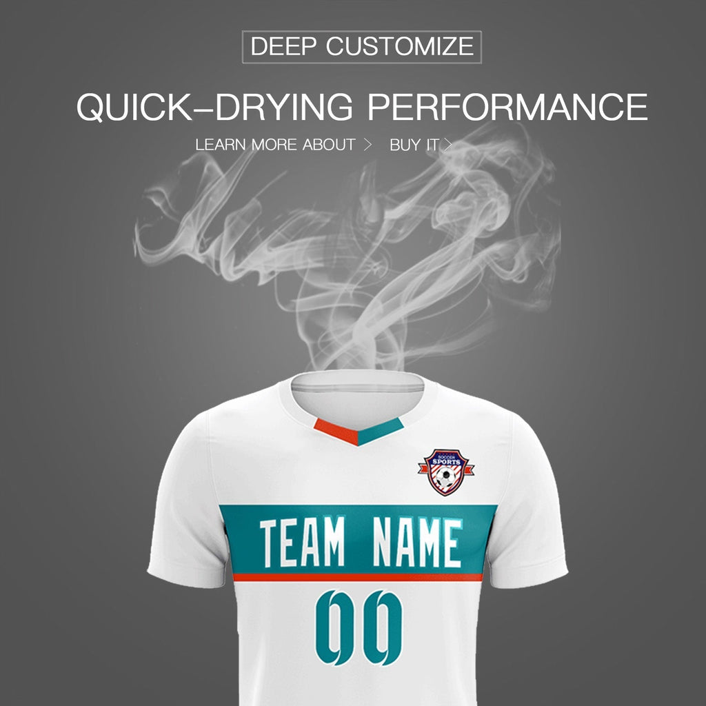 Custom White Classic Sports Sets Soccer Shirt Jersey