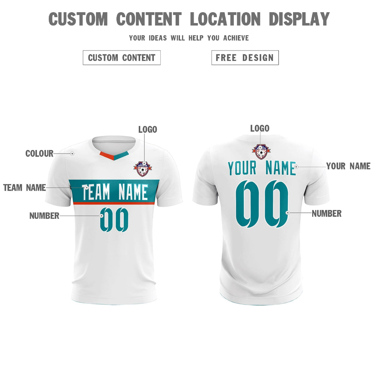 Custom White Classic Sports Sets Soccer Shirt Jersey