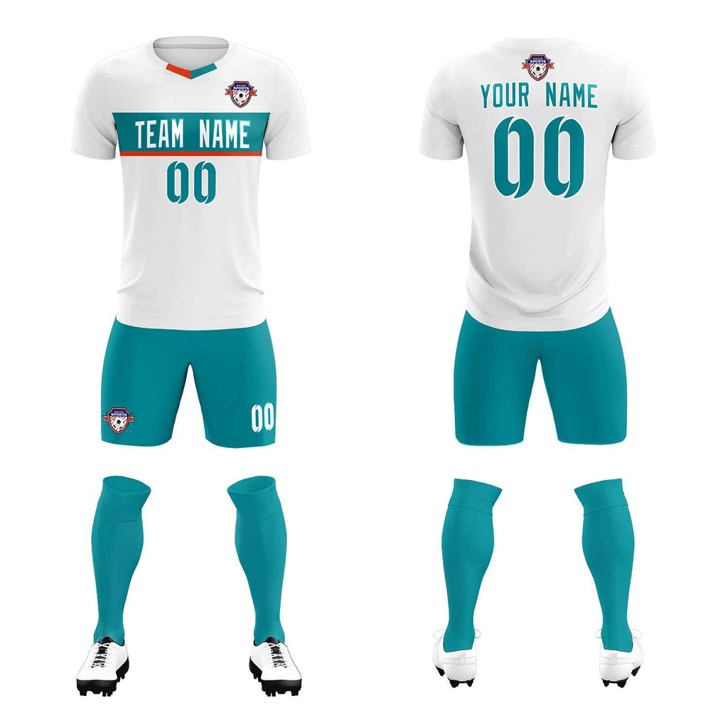 Custom White Classic Sports Sets Soccer Shirt Jersey