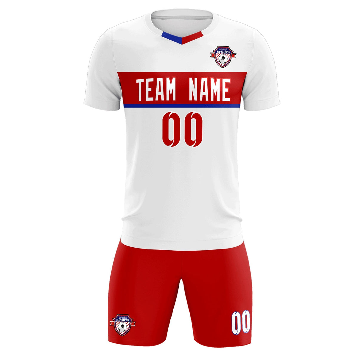 Custom White Classic Sports Sets Soccer Shirt Jersey
