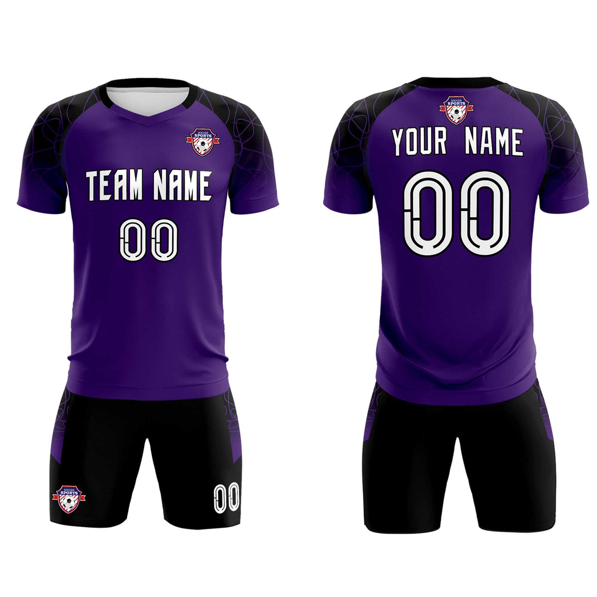 Custom Purple Classic Soccer Training Sets Jersey For Adults/Kids