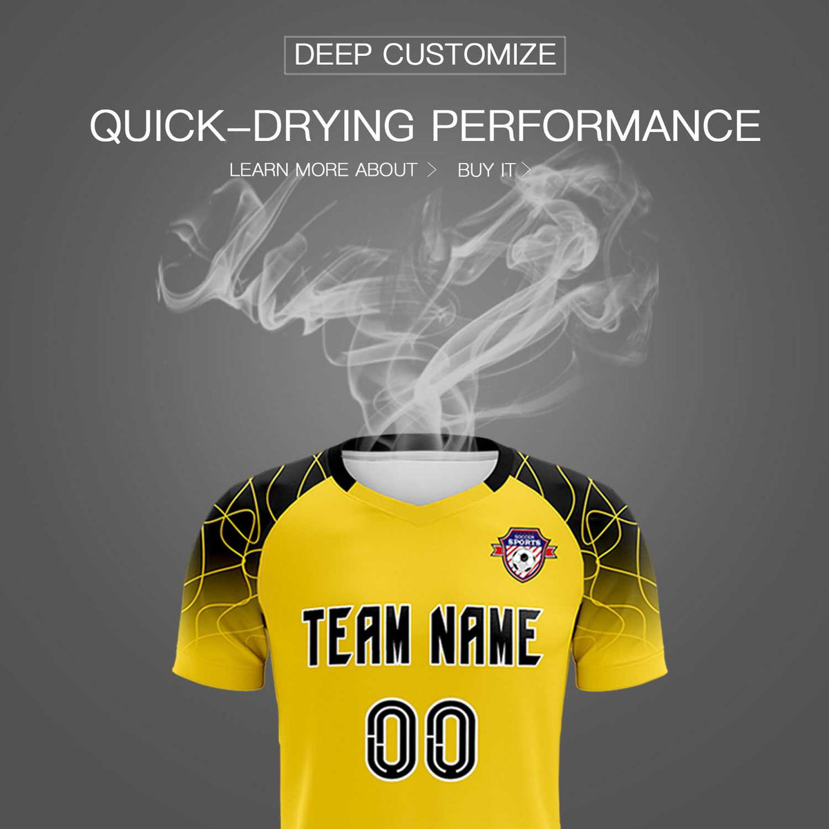 Custom Gold Classic Soccer Training Sets Jersey For Adults/Kids