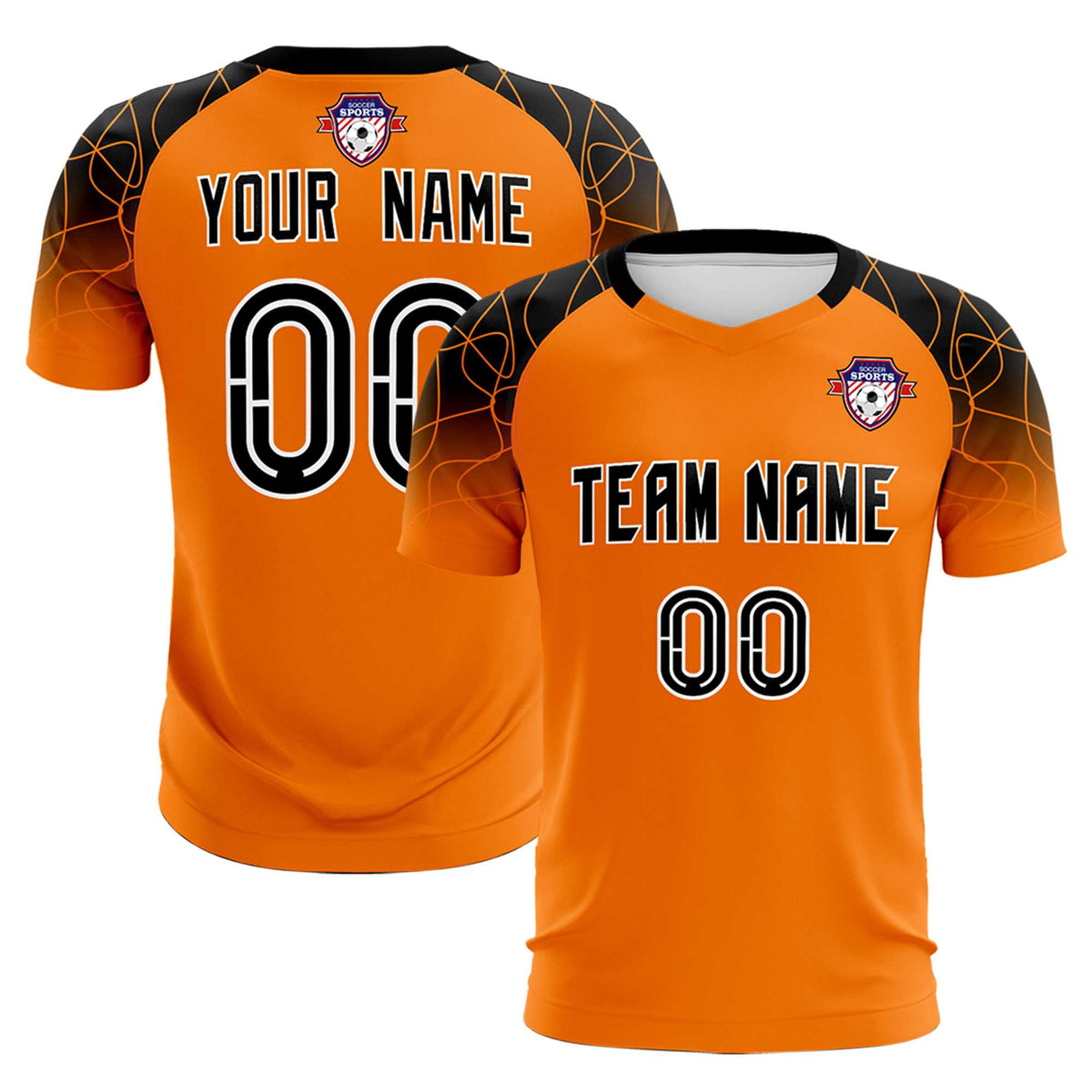 Custom Orange Classic Soccer Training Sets Jersey For Adults/Kids