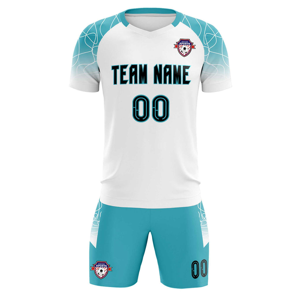 Custom White Classic Soccer Training Sets Jersey For Adults/Kids