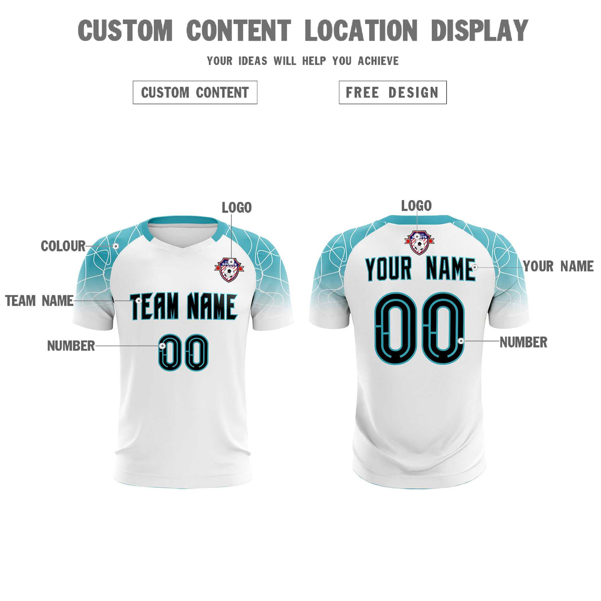 Custom White Classic Soccer Training Sets Jersey For Adults/Kids