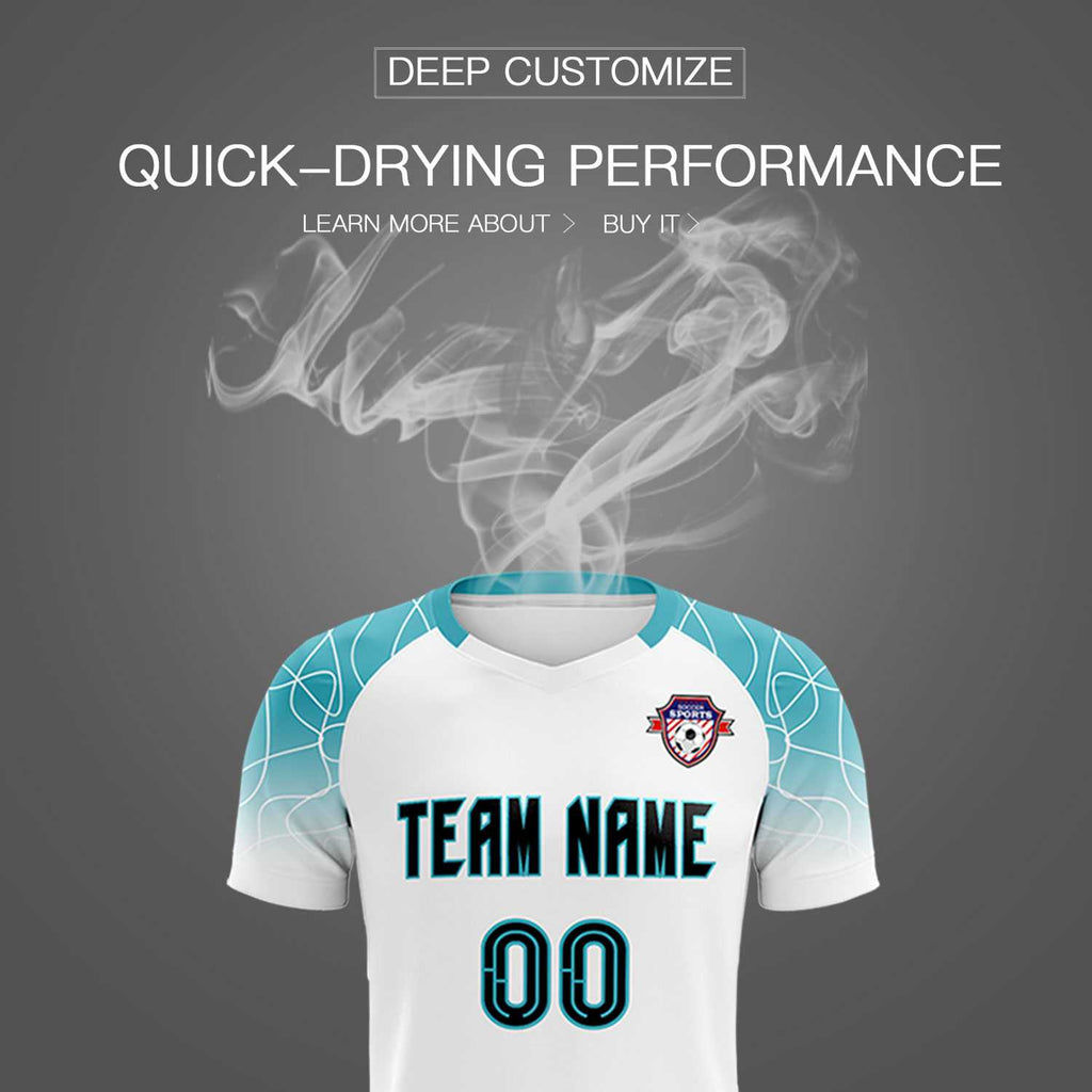 Custom White Classic Soccer Training Sets Jersey For Adults/Kids