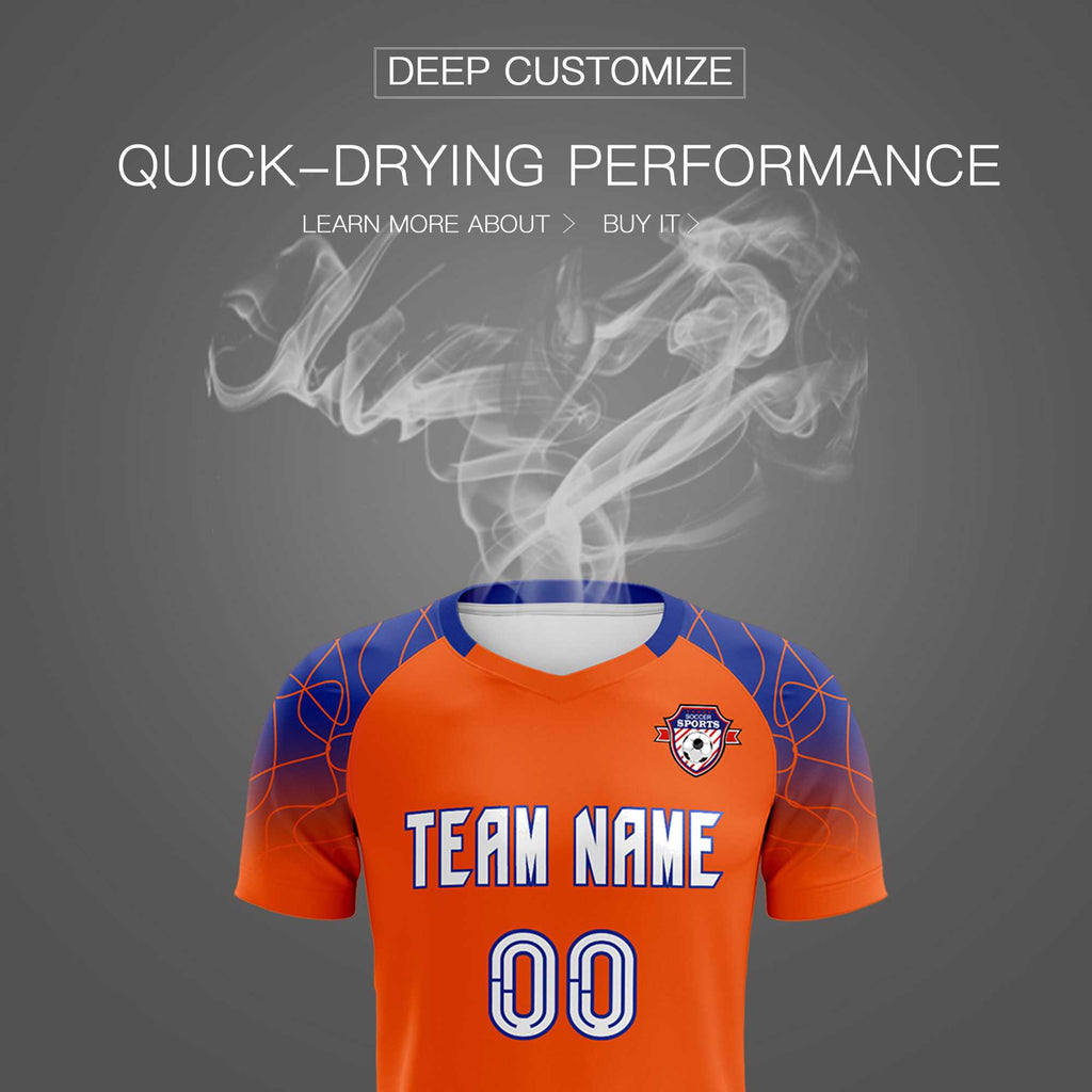 Custom Orange Classic Soccer Training Sets Jersey For Adults/Kids
