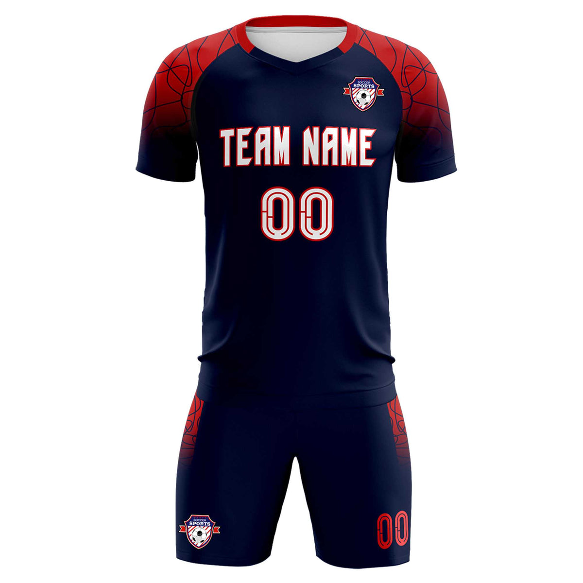 Custom Navy Classic Soccer Training Sets Jersey For Adults/Kids