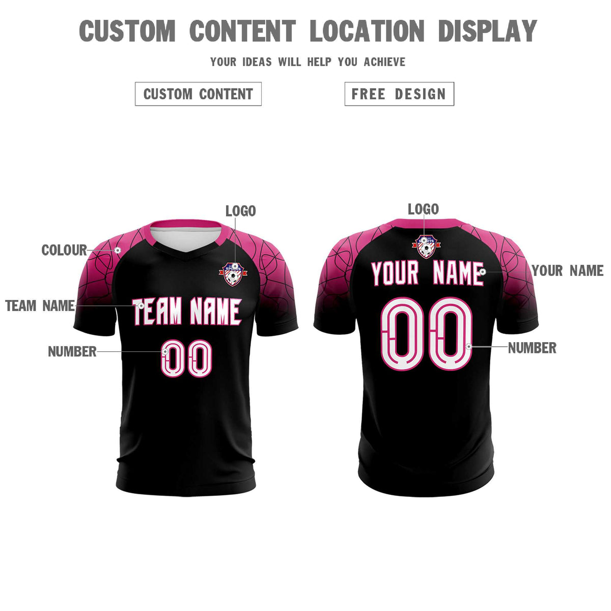 Custom Black Classic Soccer Training Sets Jersey For Adults/Kids