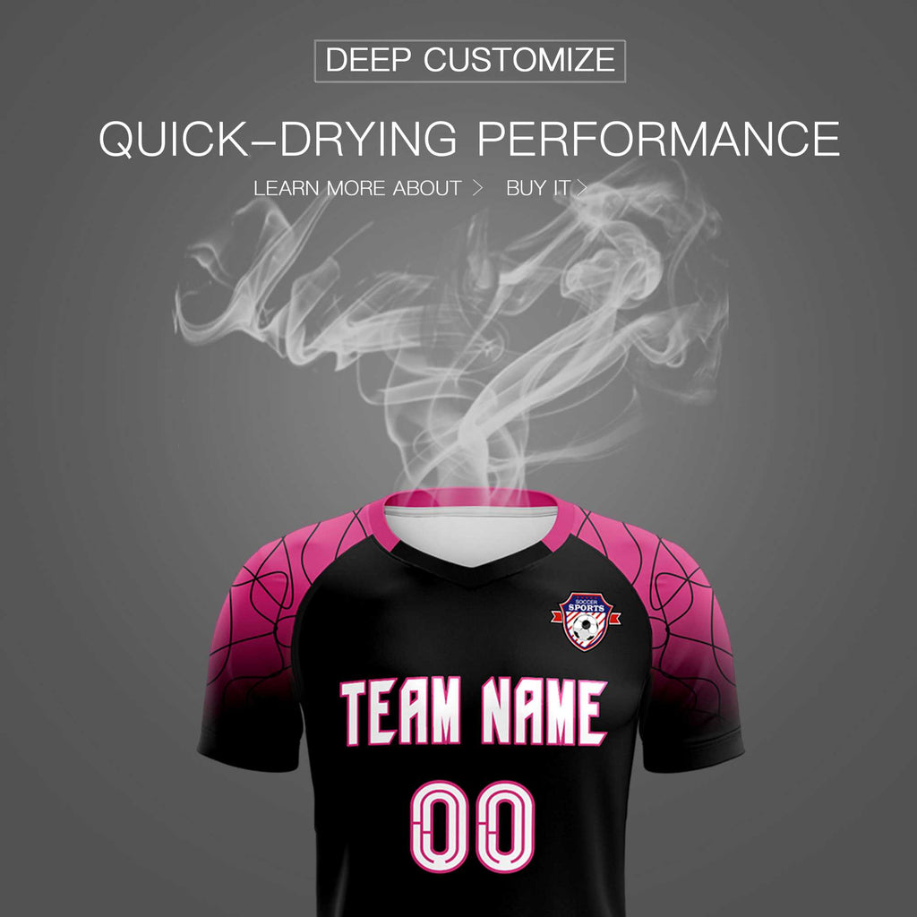Custom Black Classic Soccer Training Sets Jersey For Adults/Kids