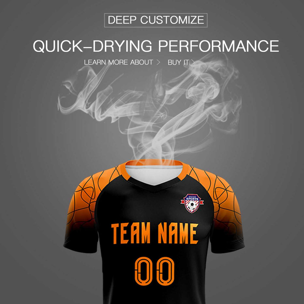 Custom Black Classic Soccer Training Sets Jersey For Adults/Kids