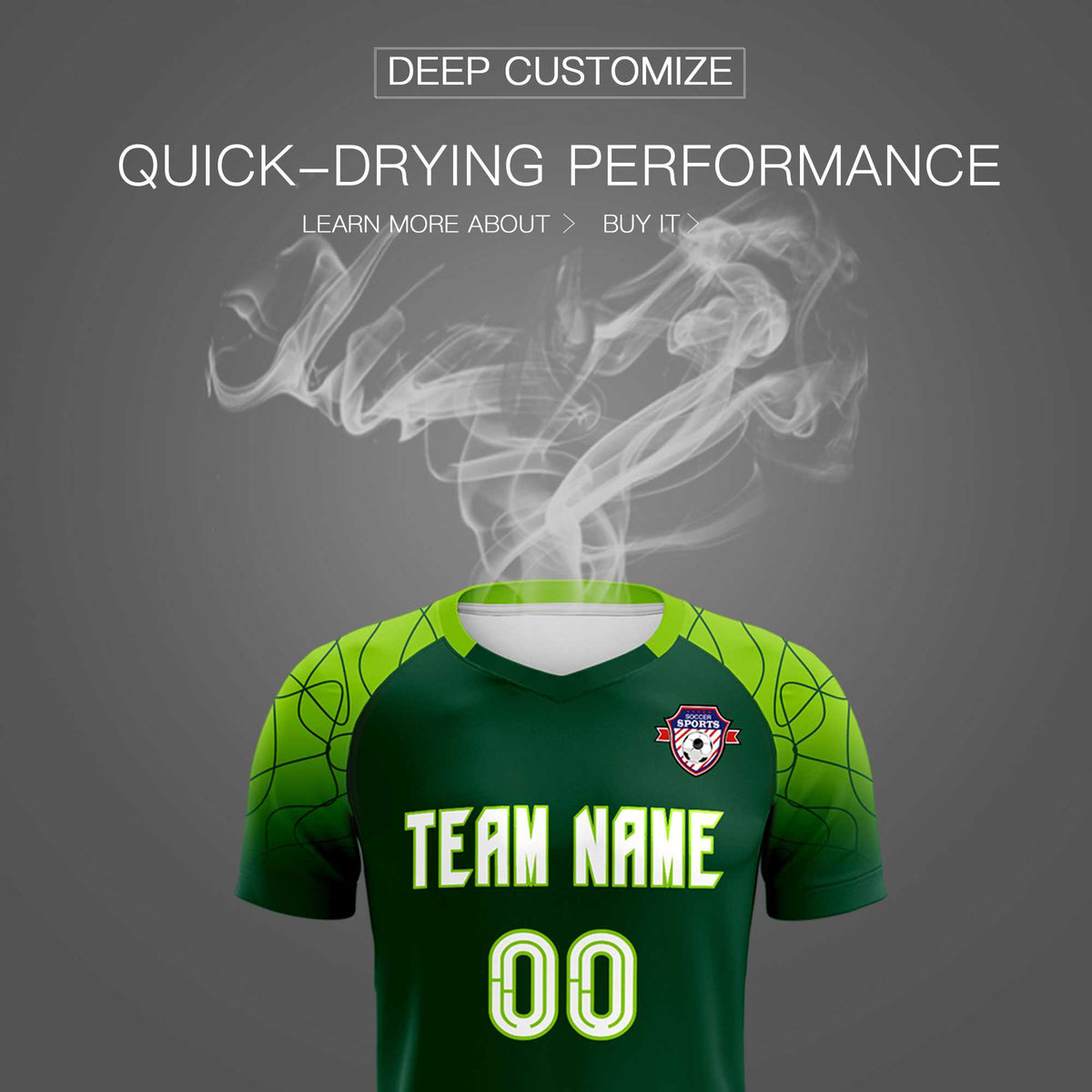 Custom Green Classic Soccer Training Sets Jersey For Adults/Kids