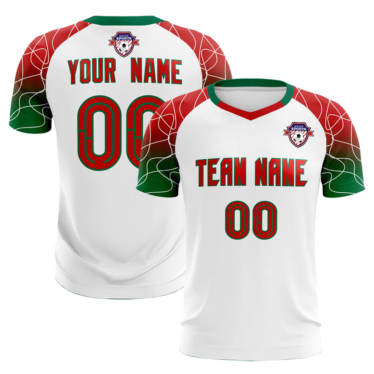 Custom White Classic Soccer Training Sets Jersey For Adults/Kids